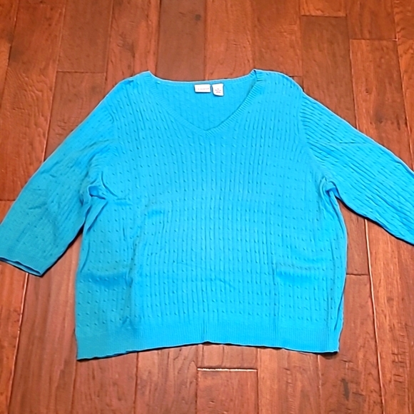 Kim Roger's V-neck, 3/4 length sleeve sweater size 3X - Picture 1 of 9
